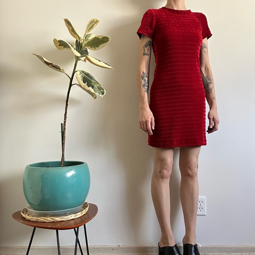 90's Velvet Bodycon Dress